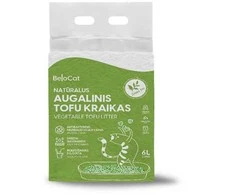 Belacor Belocat Tofu kraikas katėms žaliosios arbatos kvapo, 6 l