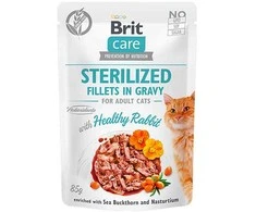 Brit Care Sterilizuotos filė padaže Sveika triušiena NAUJIENA 85 g