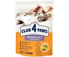 Club 4 Paws Indoor 4 in 1 sausas maistas katėms, 2kg