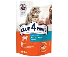 Club 4 Paws konservai katėms su ėriena padaže, 100 g