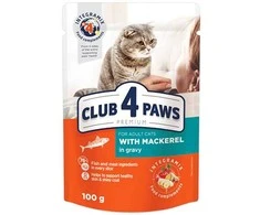 Club 4 Paws konservai katėms su skumbre padaže, 100 g