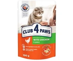 Club 4 Paws konservai katėms su vištiena padaže, 100 g