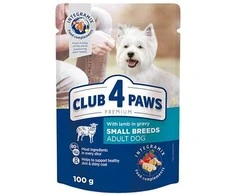 Club 4 Paws konservai mažų veislių šunims su ėriena padaže, 100 g