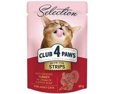 Club 4 Paws Selection konservai katėms su kalakutiena morkų kreminėje sriuboje, 85 g