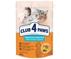 Club 4 Paws Sensitive Digestion konservai katėms su vištiena padaže jautriam virškinimui, 80 g