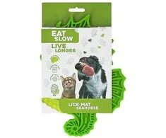Eat Slow Live Longer Eat Slow Seahorse laižymo kilimėlis, žalias