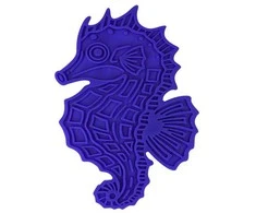 Eat Slow Live Longer Eat Slow Seahorse laižymo kilimėlis, mėlynas