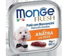 Monge Fresh paštetas šunims su antienos gabalėliais100g