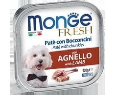 Monge Fresh paštetas šunims su ėrienos gabalėliais100g