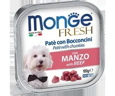Monge Fresh paštetas šunims su jautienos gabalėliais 100g