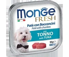 Monge Fresh paštetas šunims su tuno gabalėliais 100g