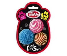 PET NOVA Ballset kamuoliukai katėms 3vnt 2pak