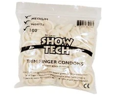 Show Tech antpirščiai trimingavimui, M, balti, 100 vnt