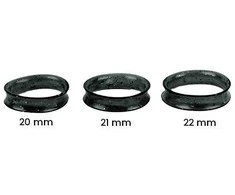 Show Tech Finger Ring Fine žiedai žirklėms, juodi, 2 vnt, 21 mm