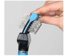 Show Tech+ Flex Groom Professional Slicker kietas dvipusis dvigubas šepetys
