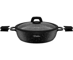 Bollire Troškinimo eptuvė TORINO 28 cm su nuimamomis rankenomis ir dangčiu BR-1615