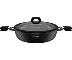 Bollire Troškinimo eptuvė TORINO 32 cm su nuimamomis rankenomis ir dangčiu BR-1616