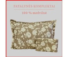 100 proc. medvilnės patalynės komplektas - Antklodės užvalkalas 160x200 cm. + pagalvės užvalkalas 50x70 cm. (1 vnt.)