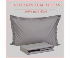 Patalynės komplektas - Antklodės užvalkalas 200x200 cm. + pagalvės užvalkalai 50x70 cm. (2 vnt.)