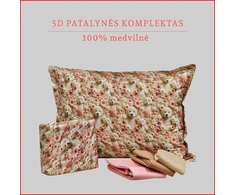 5D vaikiškas patalynės komplektas - Antklodės užvalkalas 220x200 cm. + pagalvės užvalkalai 50x70 cm. (2 vnt.)