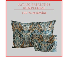 Patalynės komplektas Antklodės ir pagalvės užvalkalų komplektas - Antklodės užvalkalas 200x200 cm. + 2 pagalvės užvalkalai 50x70 cm. su užtrauktuku.
