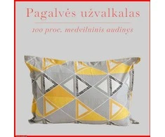 100 proc. medvilnės patalynės komplektas - Antklodės užvalkalas 200x200 cm. + pagalvės užvalkalai 50x70 cm. (2 vnt.)