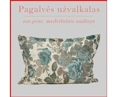 Glamžyto medvilninio audinio pagalvės užvalkalas - 70x70 cm. be užtrauktuko