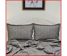Lovos užtiesalo ir pagalvės užvalkalų komplektas - Pilka - 200x240 cm. lovatiesė + 50x70 cm. pagalvės užvalkalas (2 vnt.)