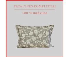 Medvilnės pagalvės užvalkalas - 50x70 cm. be užtrauktuko
