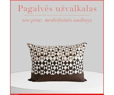 Medvilnės pagalvės užvalkalas - 50x70 cm. su užtrauktuku