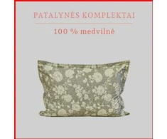 Medvilnės pagalvės užvalkalas - 50x70 cm. be užtrauktuko