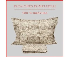 Medvilnės pagalvės užvalkalas - 50x70 cm. be užtrauktuko