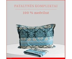 Medvilnės pagalvės užvalkalas - 50x70 cm. be užtrauktuko