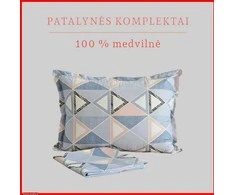 Medvilnės pagalvės užvalkalas - 70x70 cm. be užtrauktuko