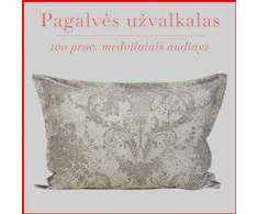 Medvilnės pagalvės užvalkalas - 70x70 cm. su užtrauktuku