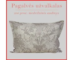 Medvilnės pagalvės užvalkalas - 70x70 cm. be užtrauktuko