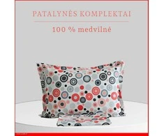 Medvilnės pagalvės užvalkalas - 70x70 cm. be užtrauktuko
