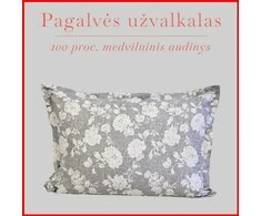Medvilnės pagalvės užvalkalas - 70x70 cm. be užtrauktuko