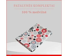 Medvilnės pagalvės užvalkalas - 70x70 cm. be užtrauktuko