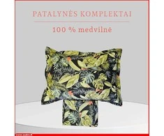 Medvilnės pagalvės užvalkalas - 70x70 cm. be užtrauktuko