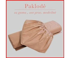 Paklodė su guma 100/140/160/180x200+30cm. - 200x200+30cm.