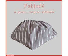 Paklodė su guma 100/140/160/180/200x200+20cm. - 200x200+20cm.