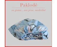 Paklodė su guma 100/140/160/180/200x200+20cm. - 100x200+20cm.