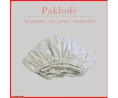 Paklodė su guma - 100x200+20cm.