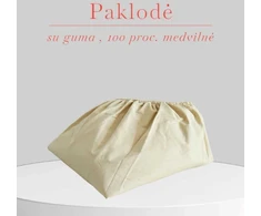 Paklodė su guma - 100x200+20cm.