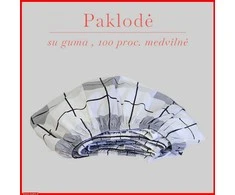 Paklodė su guma 100/140/160/180/200x200+20cm. - 100x200+20cm.