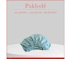 Paklodė su guma - 100x200+20cm.
