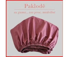 Paklodė su guma 100/140/160/180/200x200+20cm. - 160x200+20cm.