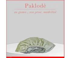 Paklodė su guma 100/140/160/180/200x200+20cm. - 100x200+20cm.