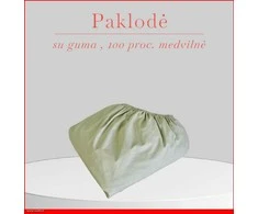 Paklodė su guma 100/140/160/180/200x200+20cm. - 100x200+20cm.